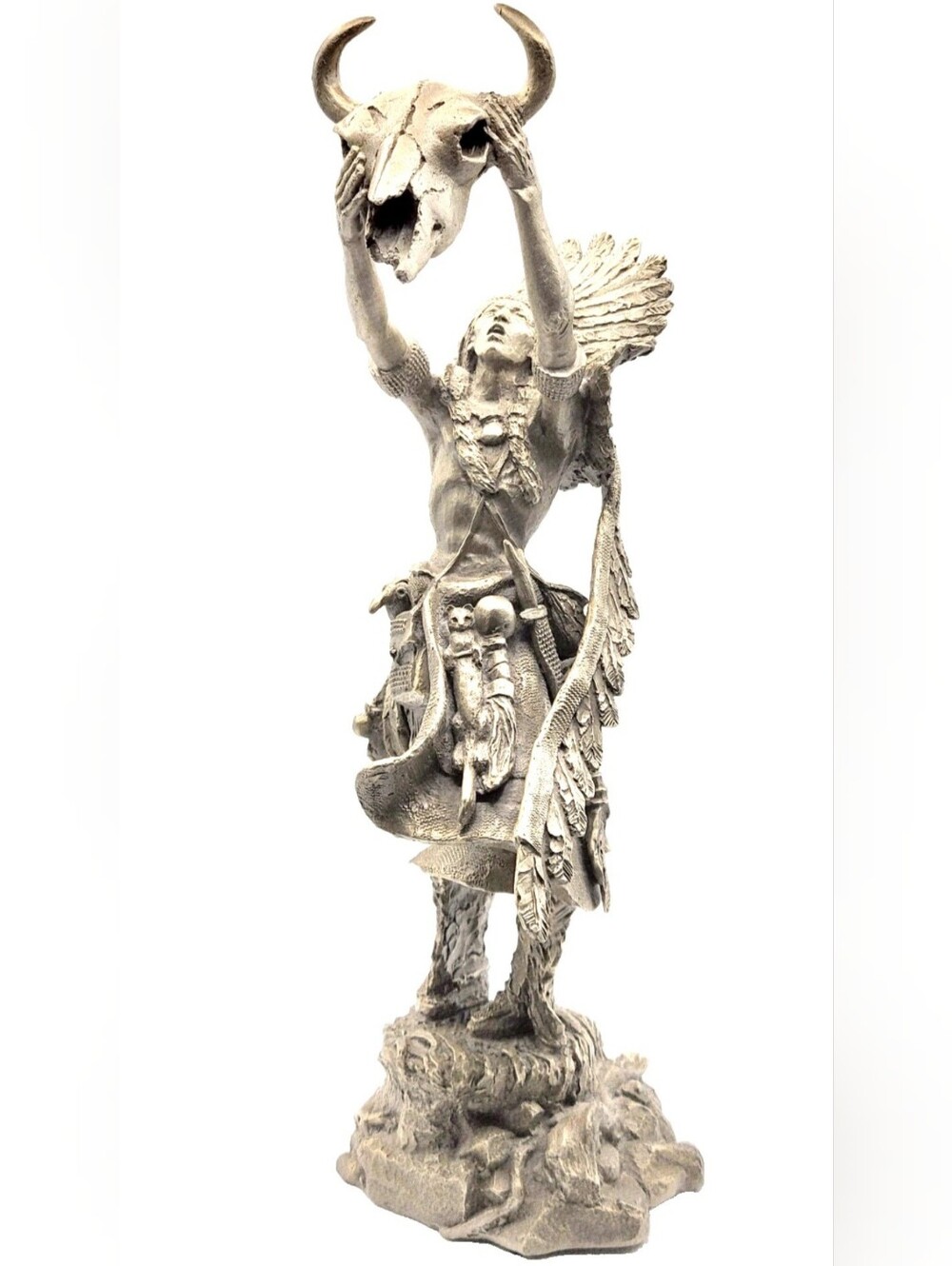 Medicine Man Jim Ponter Pewter Sculpture The Western Museum Franklin Mint 13"